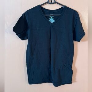 George Black V-Neck T-Shirt Size Medium Basic Tee Casual Everyday Top